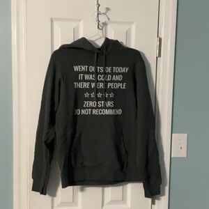 Anti Social Funny Sarcasm Unisex Dark Gray Hoodie Sweatshirt Adult Small